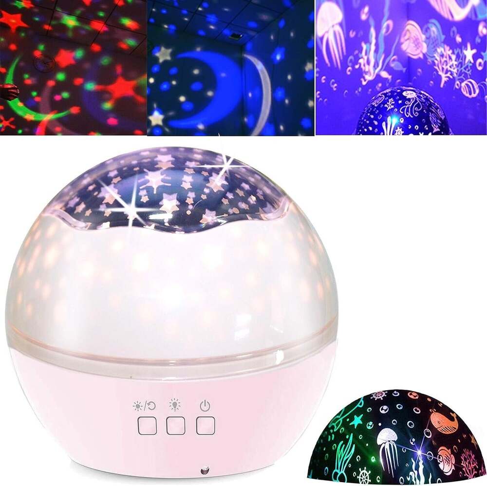 Star Projector Night Light for Kids Baby Projection Lamp 360 Degree